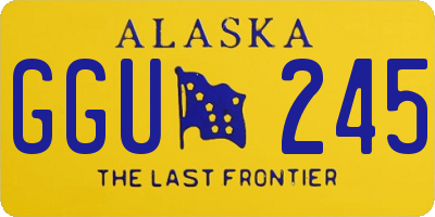 AK license plate GGU245