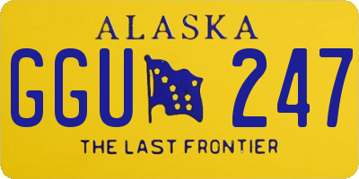 AK license plate GGU247
