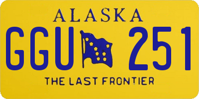 AK license plate GGU251