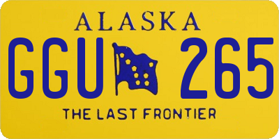 AK license plate GGU265