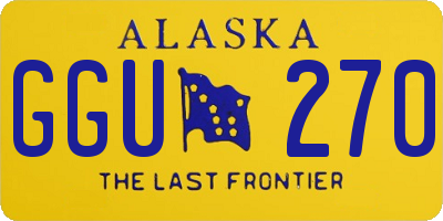 AK license plate GGU270