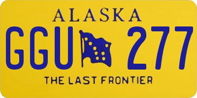 AK license plate GGU277