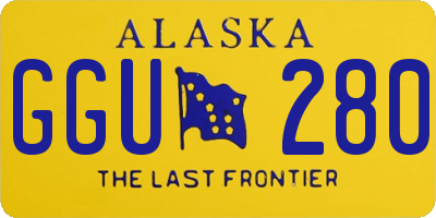 AK license plate GGU280