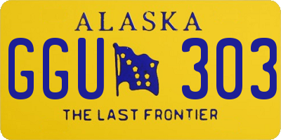AK license plate GGU303