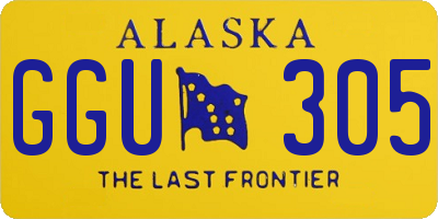 AK license plate GGU305