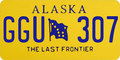 AK license plate GGU307