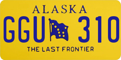 AK license plate GGU310