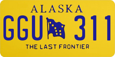 AK license plate GGU311