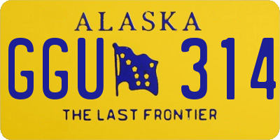AK license plate GGU314