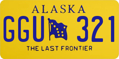 AK license plate GGU321