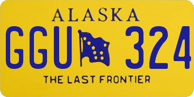 AK license plate GGU324