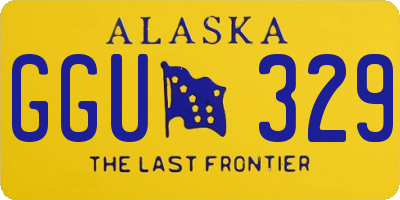 AK license plate GGU329