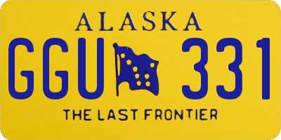 AK license plate GGU331
