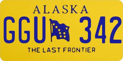 AK license plate GGU342