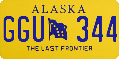 AK license plate GGU344