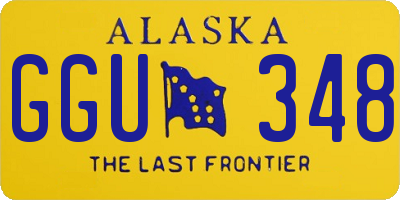 AK license plate GGU348