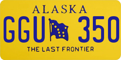 AK license plate GGU350