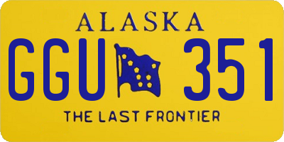 AK license plate GGU351
