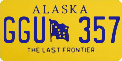 AK license plate GGU357