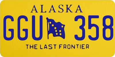 AK license plate GGU358