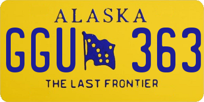 AK license plate GGU363