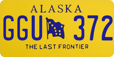 AK license plate GGU372