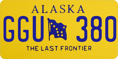 AK license plate GGU380