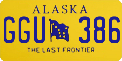 AK license plate GGU386