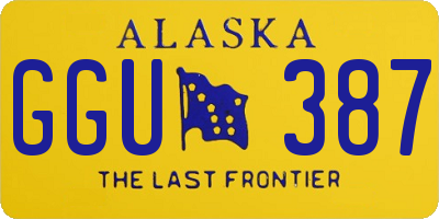 AK license plate GGU387