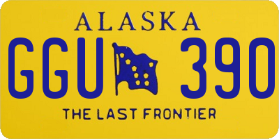 AK license plate GGU390