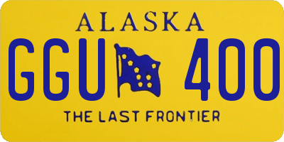 AK license plate GGU400