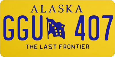 AK license plate GGU407