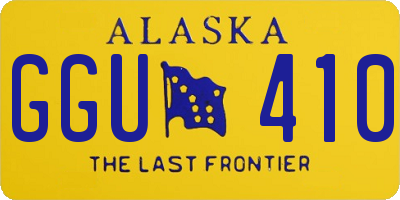 AK license plate GGU410