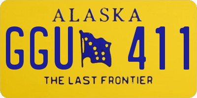 AK license plate GGU411