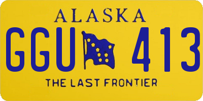 AK license plate GGU413