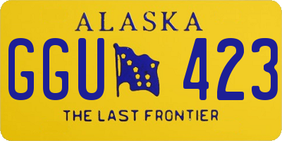 AK license plate GGU423