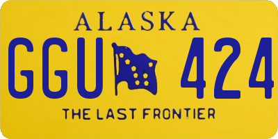 AK license plate GGU424
