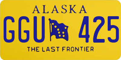 AK license plate GGU425