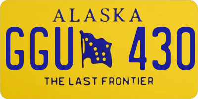 AK license plate GGU430