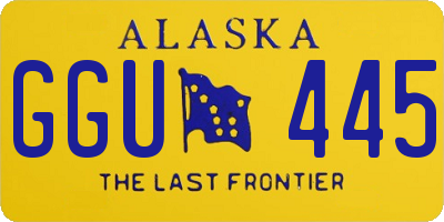 AK license plate GGU445
