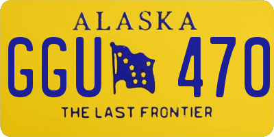 AK license plate GGU470