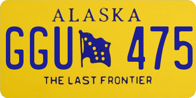 AK license plate GGU475