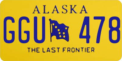AK license plate GGU478