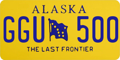 AK license plate GGU500
