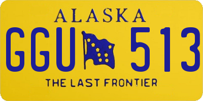 AK license plate GGU513