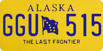 AK license plate GGU515