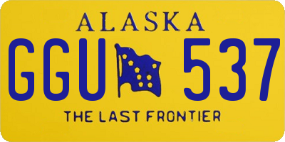 AK license plate GGU537
