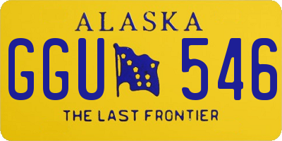 AK license plate GGU546
