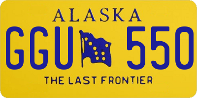 AK license plate GGU550