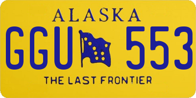 AK license plate GGU553